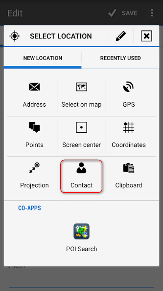 Contacts for Locus Map