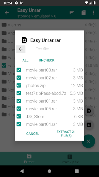 Easy Unrar, Unzip & Zip