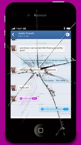 broken or cracked smartphone screen prank