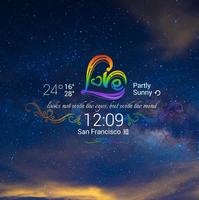 Rainbow Love theme widget