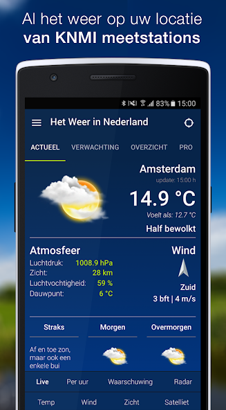 Weather in Holland: the app