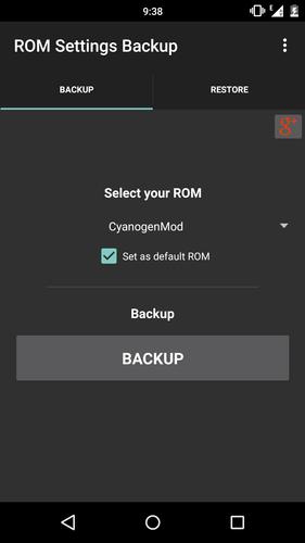 ROM Settings Backup