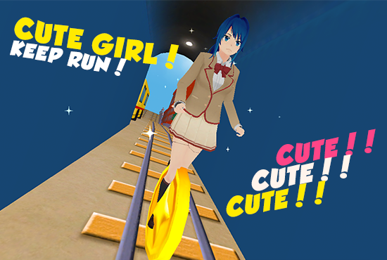 Anime Girl Subway Train Run