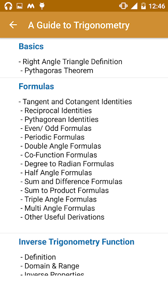 Maths Formula Reference