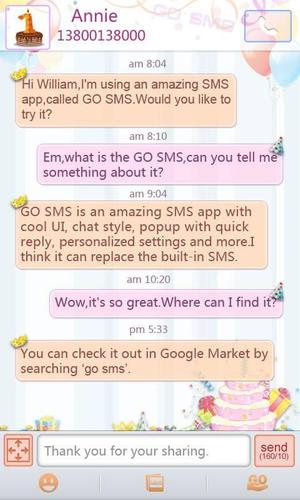 GO SMS Pro Party Theme