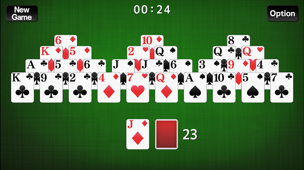 TriPeaks Solitaire card game