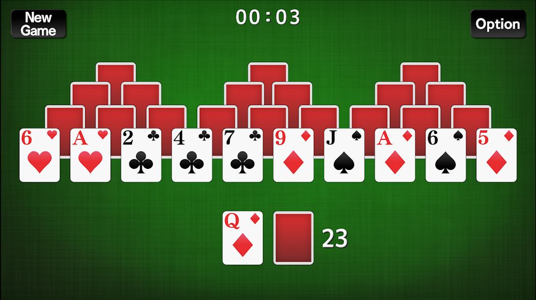 TriPeaks Solitaire card game