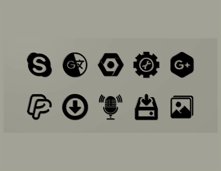 Black-PD Icon Pack