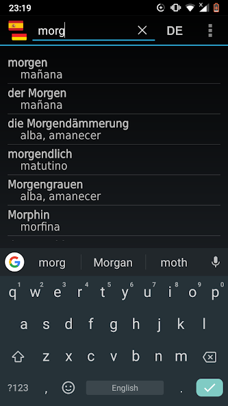 Spanish - German offline dict.
