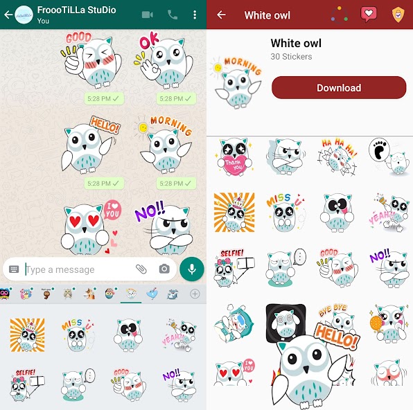 Cute Owl Stickers WAStickerApp