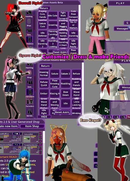 SchoolGirl AI 3D Anime Sandbox