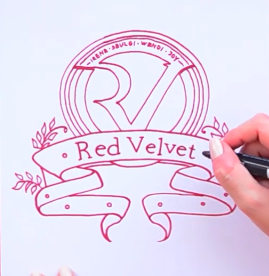 Drawing Kpop Idol Group Logo