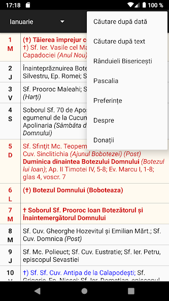 Calendar Ortodox