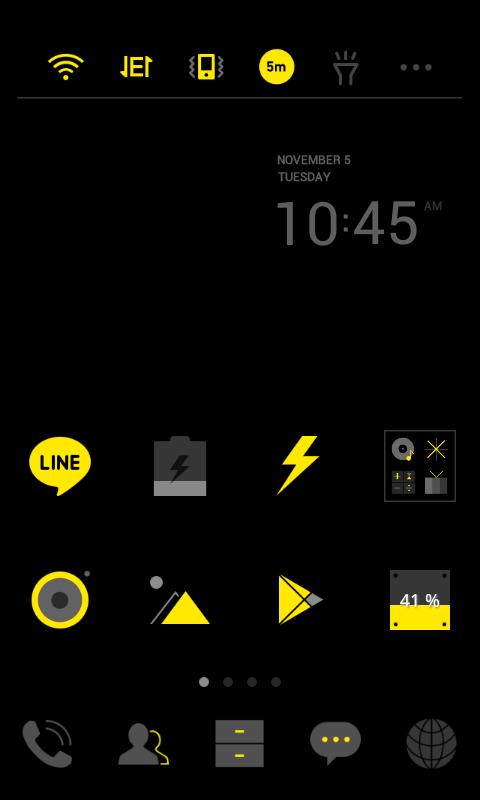 DarkYellow LINE Launcher theme