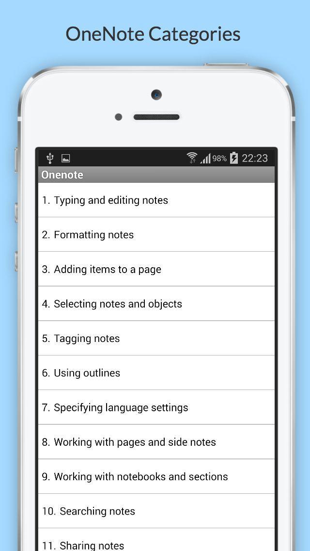 Free OneNote Mobile shortcuts