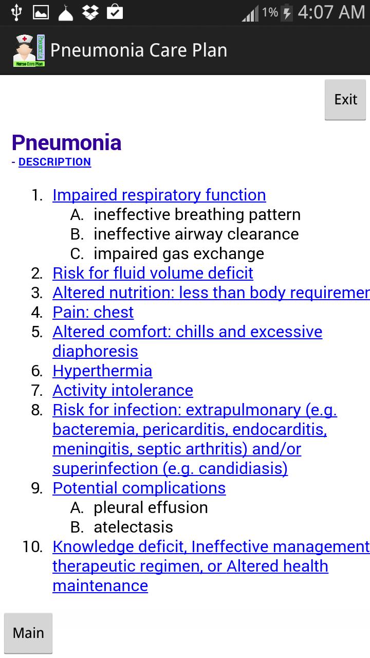 Nurse Care Plan Pneumonia