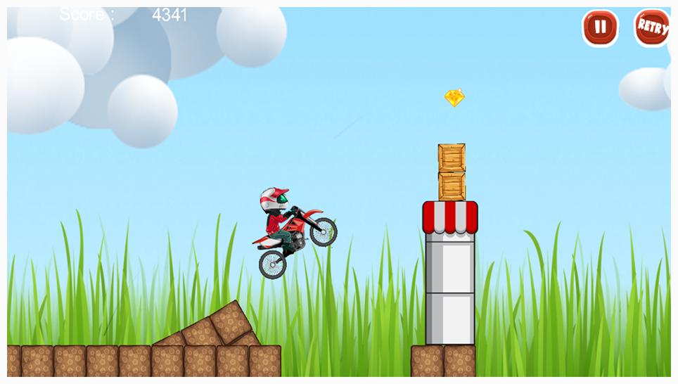 Extreme stunt bike race