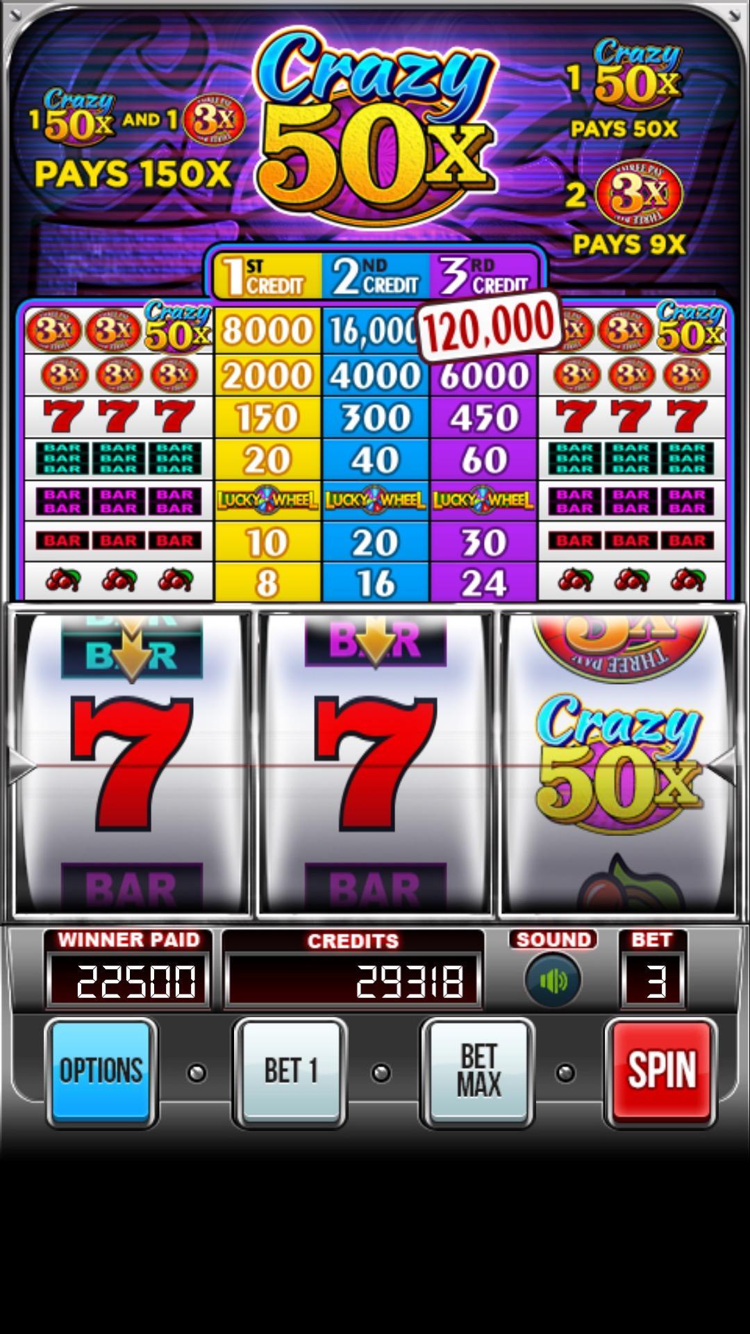 Crazy 50x Slots Free