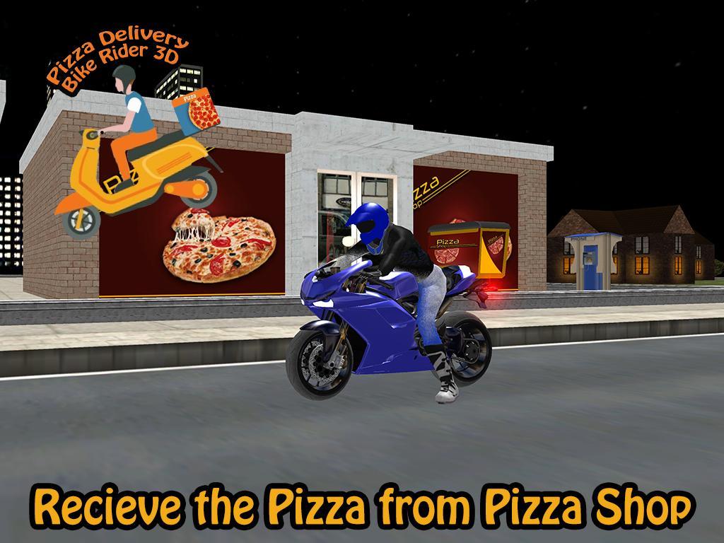 Pizza Delivery Bike Rider 3D