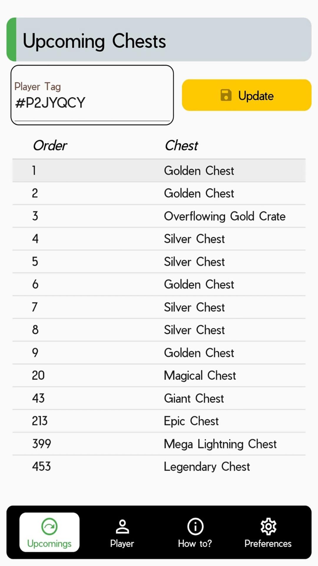 CR Chest Tracker - Calculator