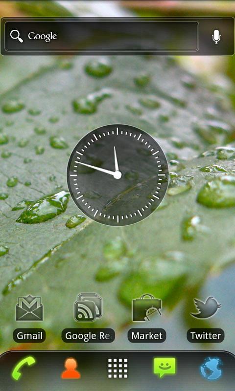 Elegant Gloss Clock Widget