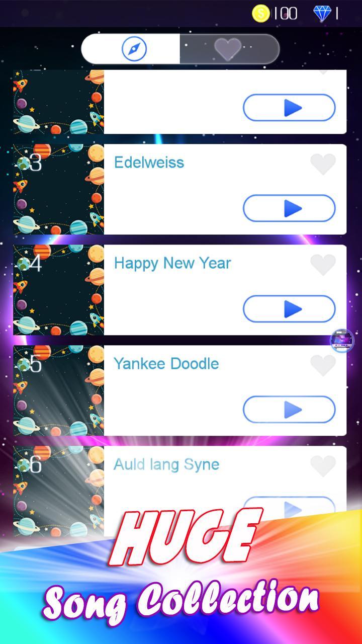 Space Piano Tiles