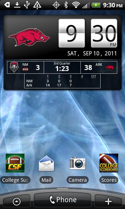Arkansas Razorbacks Live Clock