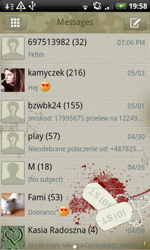 GO SMS Pro Military Theme Free