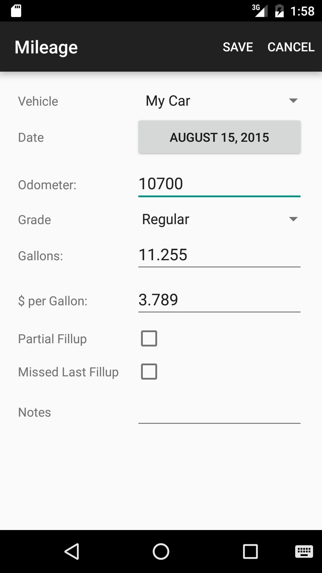 Gas Mileage