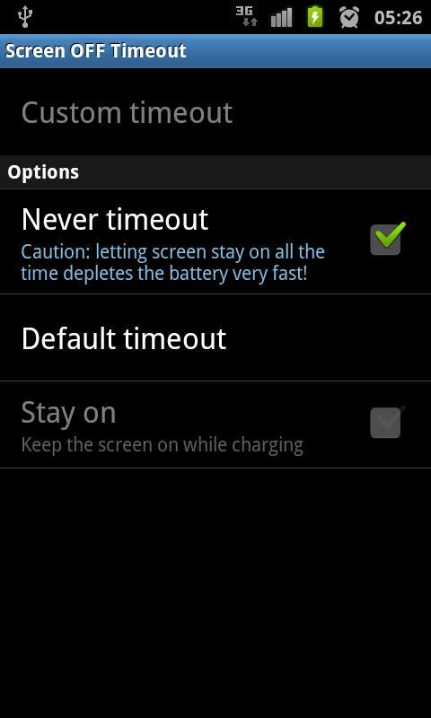 Screen Off Timeout