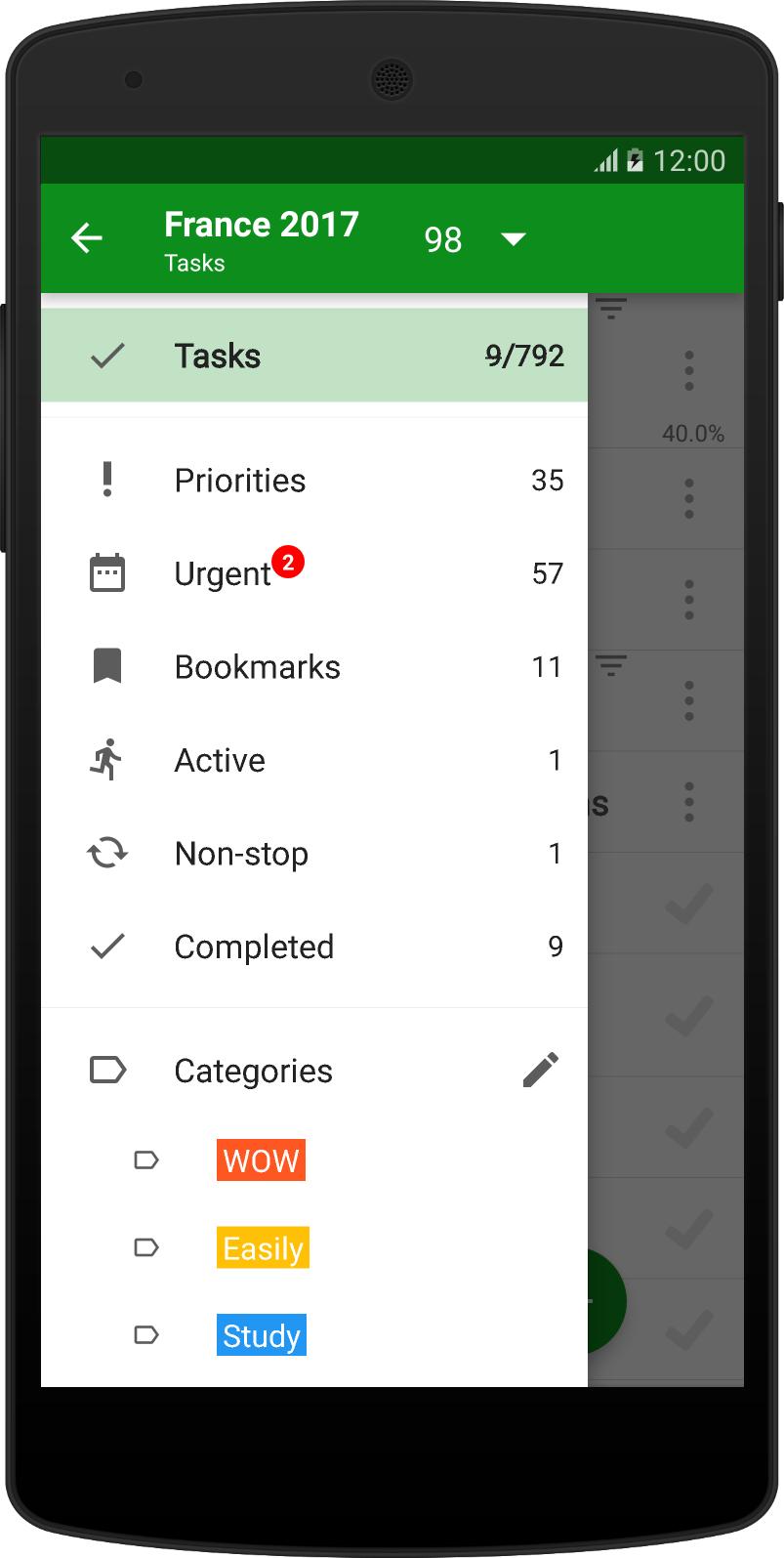 Organizer - diary, to-do, GTD