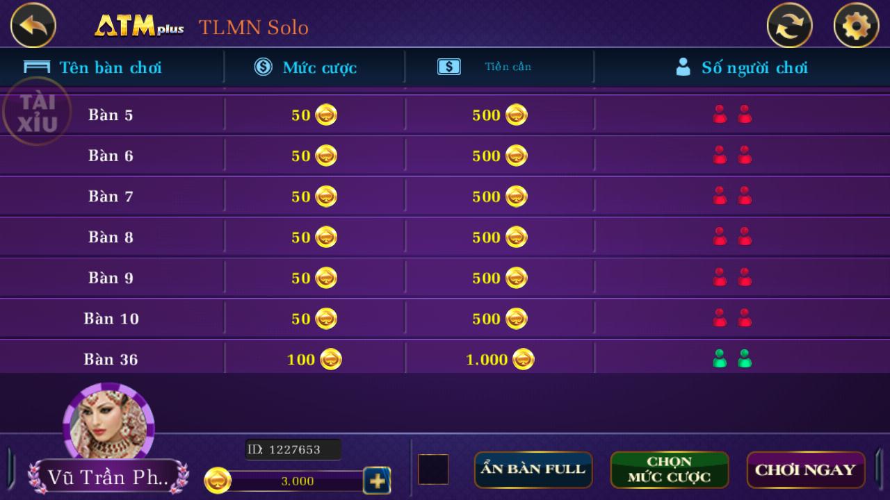 ATM Plus- Game danh bai doi thuong, xoc dia online