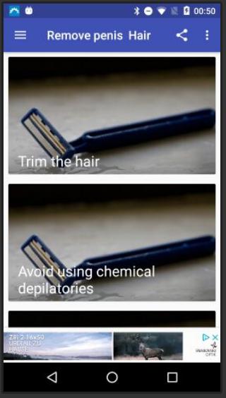 Remove penis Hair
