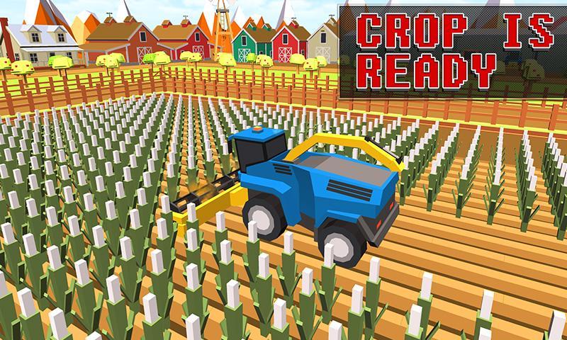 Blocky Plow Farming Harvester