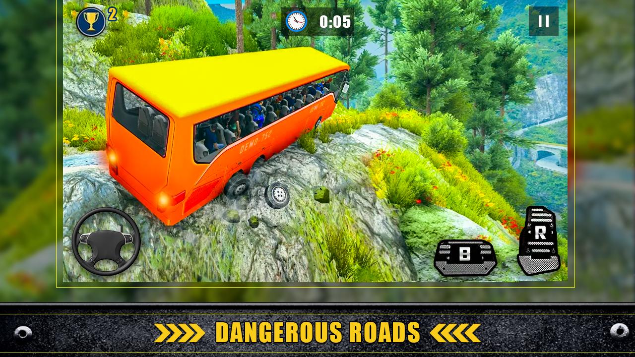 Offroad Bus Driving Game 2019: Hill Station