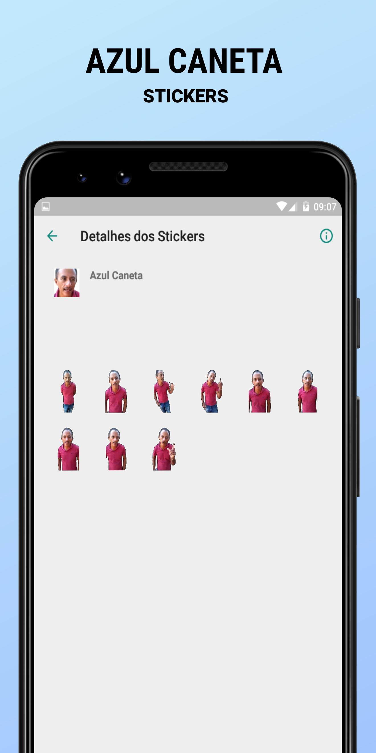 Caneta Azul Stickers