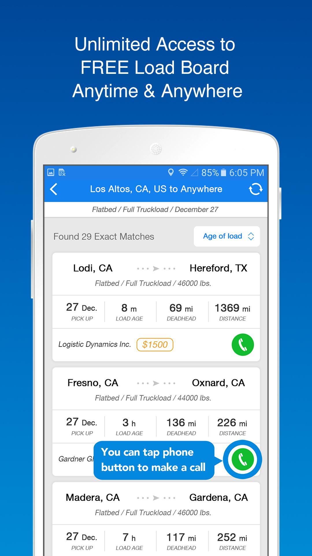 Find Truck Loads, Stops, Weigh