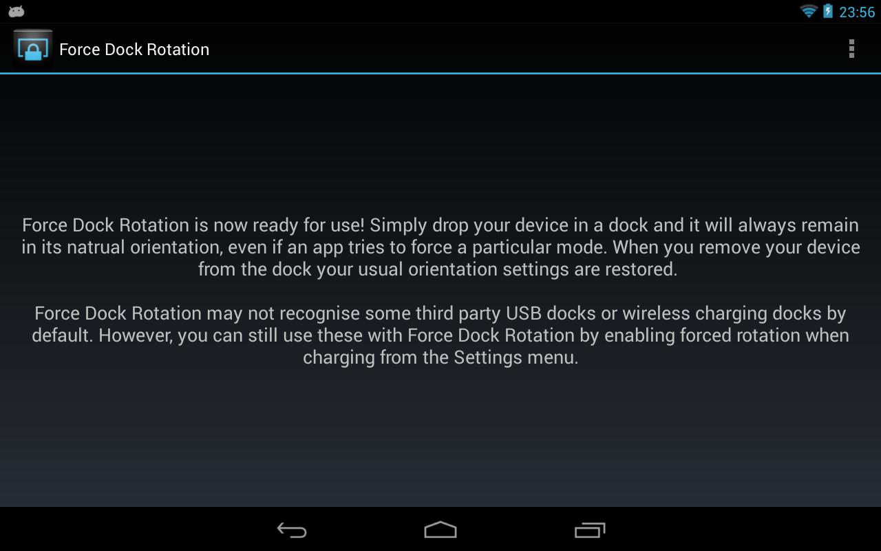 Force Dock Rotation