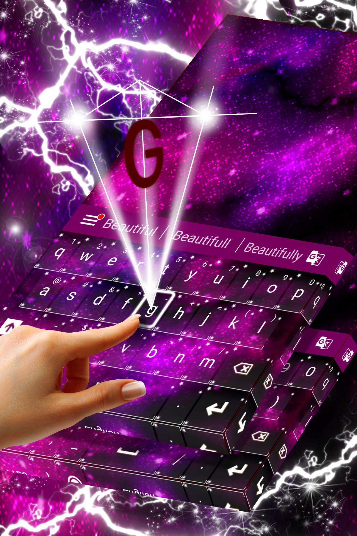 Pink Galaxy Keyboard