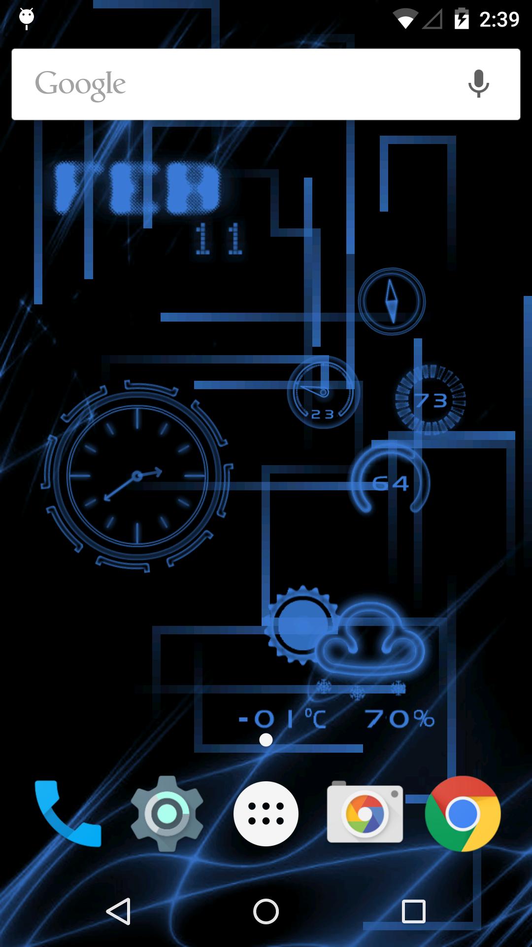 Neon Clock GL Live wallpaper