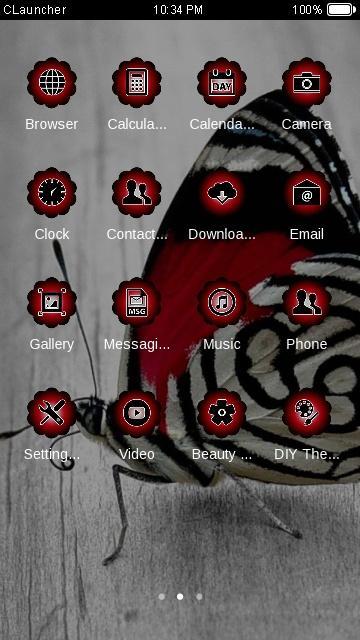 Red Butterfly Theme