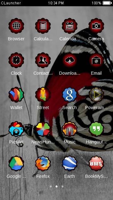 Red Butterfly Theme