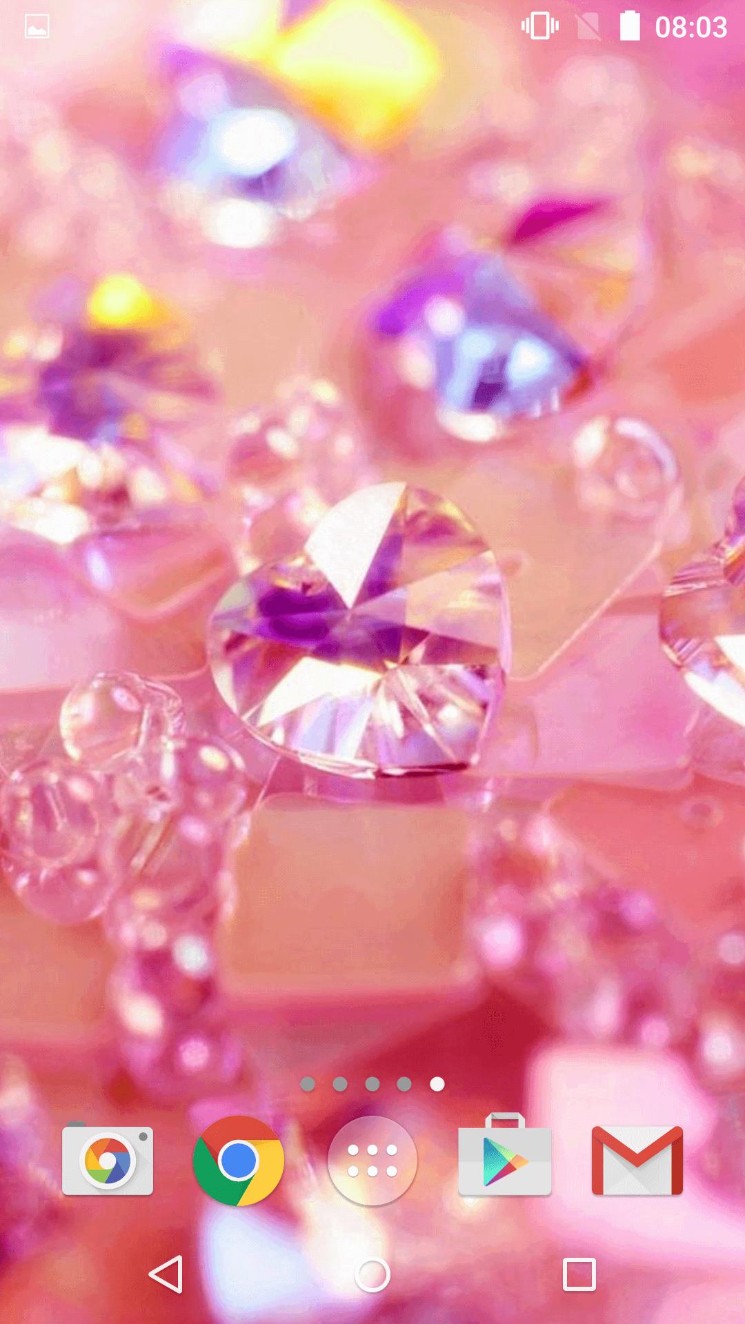 Pink Diamonds Live Wallpaper