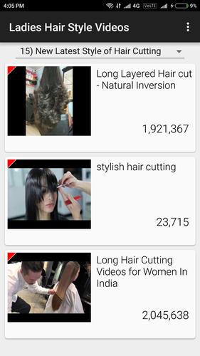 Ladies Hair Style CuttingVideo