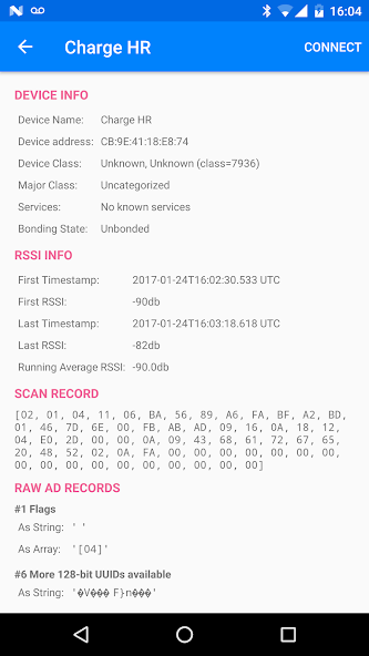 Bluetooth LE Scanner