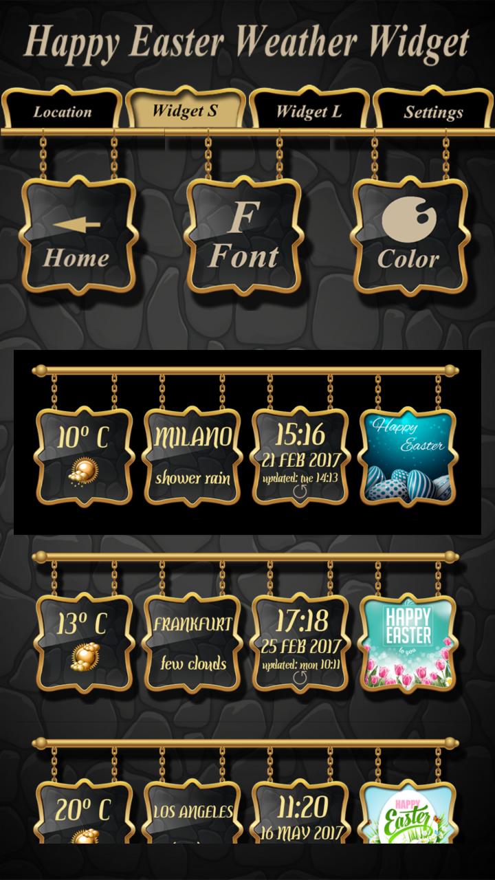 Happy Easter Weather Widget