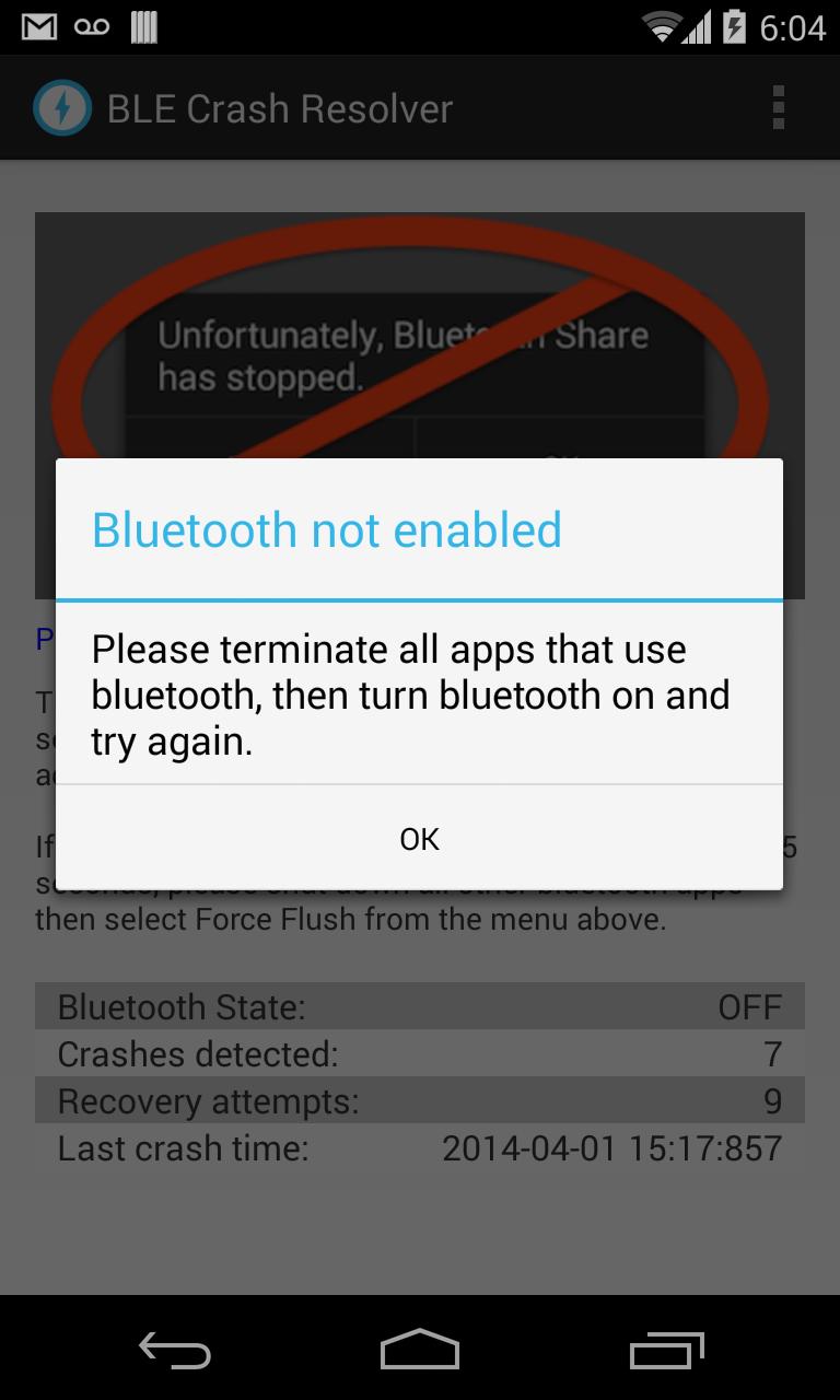 BLE Crash Resolver
