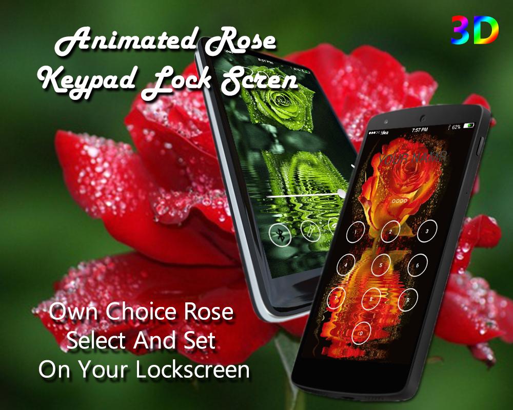 Rose Keypad lock Screen