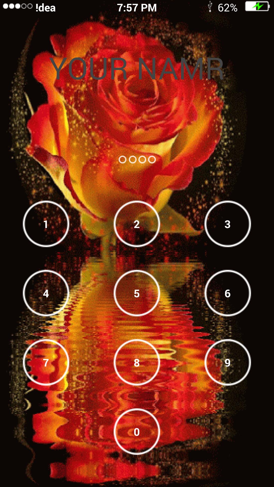 Rose Keypad lock Screen
