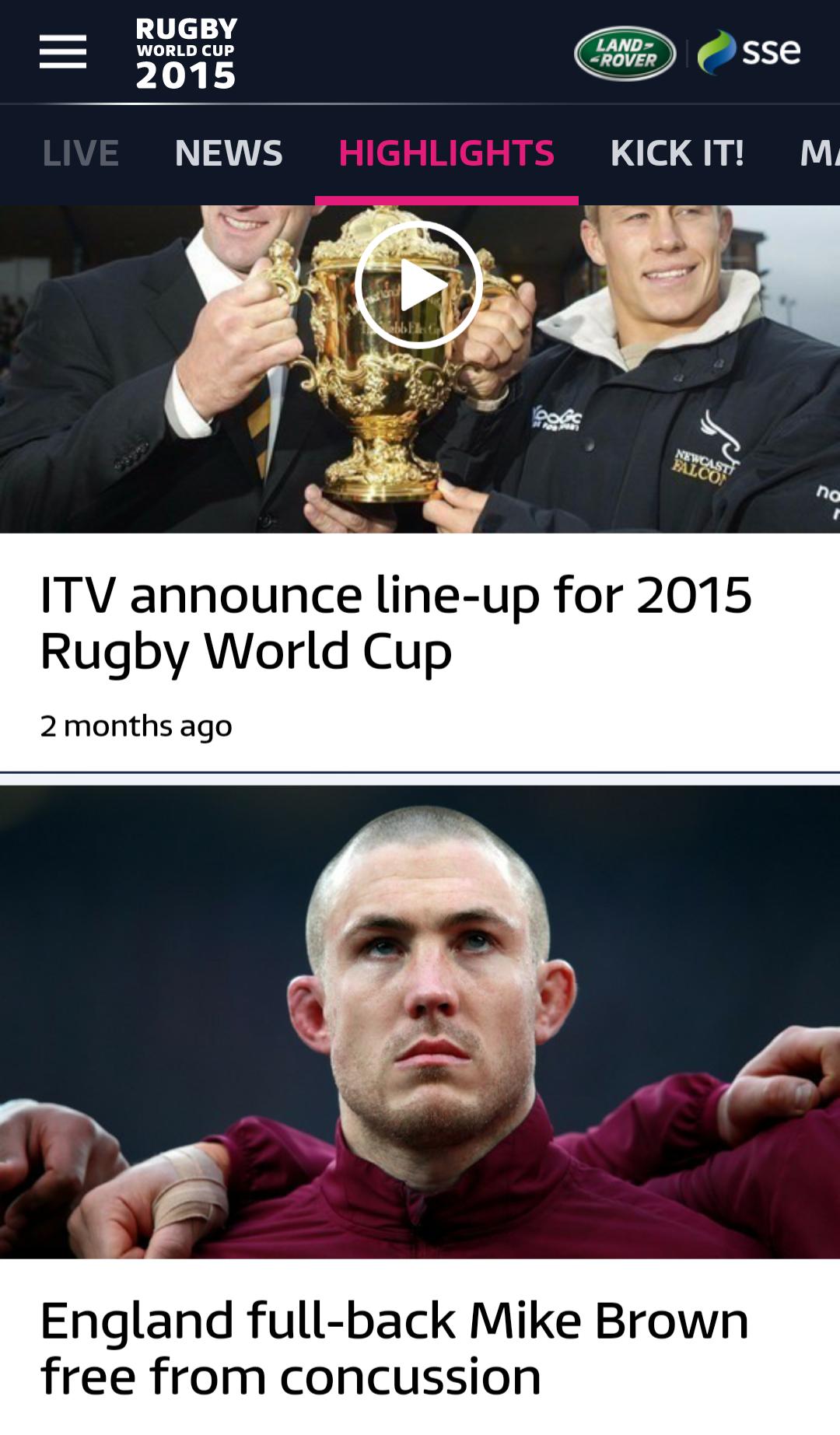 ITV Rugby World Cup 2015